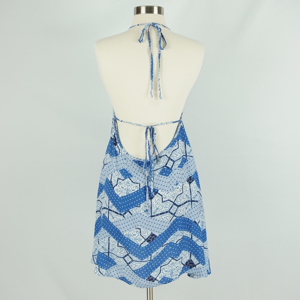 Minkpink Indigo Waters Halter Dress Revolve XS - Picture 4 of 7